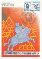 France - Journée Du Timbre 1977 Sablé Sur Sarthe - Carte Maximum - Dag Van De Postzegel