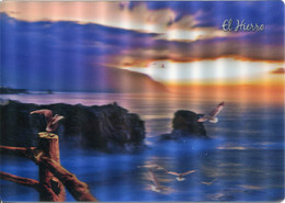 Canaries - El Hierro - Atardecer En El Golfo - Carte Effet Relief Procédé Lenticulaire - Hierro