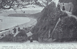 A18296 - SENDOWN CLIFFS BEACH LANDSCAPE PHOTOGRAPHY POST CARD USED 1903 STAMP - Sandown