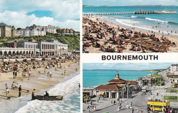A18347 - BOURNEMOUTH VINTAGE BUS JOHN HINDE ORIGINAL POST CARD USED 1964 STAMP QUEEN ELIZABETH OF ENGLAND - Bournemouth (bis 1972)