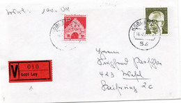 54692 - Bund - 1971 - 1DM Heinemann MiF A WBf KOBLENZ -> Wesel, M. V-Zettel Von "Lay" - Briefe U. Dokumente