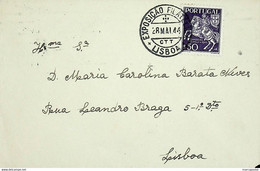 1944 Portugal Carimbo Comemorativo Exposição Filatélica - Poststempel (Marcophilie)