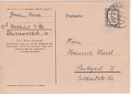 ZOF - 1946 - CP ENTIER PROVISOIRE De WALDSHUT "ECRITURE LATINE OU LANGUE FRANCAISE"=> STUTTGART - Wurtemberg