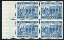 BOHEMIA & MORAVIA 1940 10 K. Marginal Block Of 4 With One Star MNH / **  Michel 60 - Ungebraucht