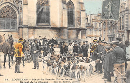 27-LOUVIERS- PLACE DU PARVIE NOTRE-DAME- DEPART DE LA CHASSE - Louviers