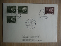 (7)  SVEZIA - SWEDEN - SVERIGE -FDC 1963 NOBELDAGEN SEE SCAN - Storia Postale
