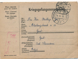 KRIEGSGEFANENENSENDUNG 18 - L.MATHIJS 9e LINIE 65 B . BARAK 18 A III DÜLMEN WESTFALEN  4 SCANS - Kriegsgefangenschaft