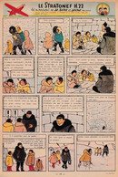 Tintin - Hergé : Jo, Zette Et Jocko "Le Stratonef H.22" Datant De 1947 Avec Bandeau Titre Inédit Dans La BD Actuelle. - Jo, Zette & Jocko