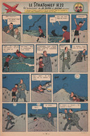 Tintin - Hergé : Jo, Zette Et Jocko "Le Stratonef H.22" Datant De 1947 Avec Bandeau Titre Inédit Dans La BD Actuelle. - Jo, Zette & Jocko