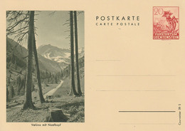 Liechtenstein Entier Postal Illustré - Interi Postali