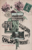 CPA Souvenir De Chalons Sur Marne - Presson Edit - Carte Multivues - Fleurs - Châlons-sur-Marne
