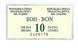 *serbia Godine Spring Sow 10 Liter Dizel 2001  S27  Unc - Serbia