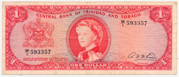 TRINIDAD And TOBAGO 1 DOLLAR Pick-26b Queen Elizabeth II Signature: McLeod 1964 FINE - Trindad & Tobago