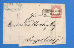 Allemagne Reich 1874 Lettre De Dresden (G8964) - Briefe U. Dokumente