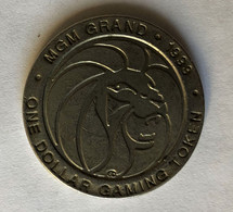 Jeton De Jeu Casino MGM Grand One Dollar Gaming Token Las Vegas Boyd The Bird 1993 Etats Unis - Casino