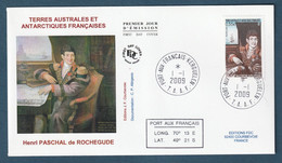 ⭐ TAAF - FDC - Premier Jour - YT N° 522 - Henri Paschal De Rochegude - 2009 ⭐ - FDC