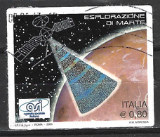 ITALIE. Timbre Oblitéré De 2005. Exploration De Mars. - Hologramme