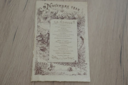 Rarissime Menu Illustré 1885 Militaires Militaria La Classe 13 X 20 - Menükarten