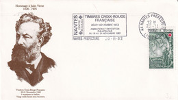 Thème Croix Rouge / Jules Verne - France - Enveloppe - Red Cross