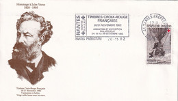 Thème Croix Rouge / Jules Verne - France - Enveloppe - Red Cross
