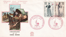 Thème Croix Rouge - France - Enveloppe - Red Cross