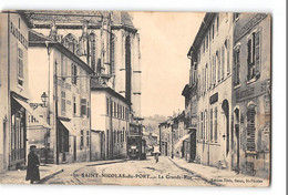 CPA 54 St Saint Nicolas Du Port La Grande Rue Et Le Tramway - Saint Nicolas De Port