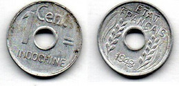 Indochine - Indochina 1 Cent 1943 TTB - Indochine