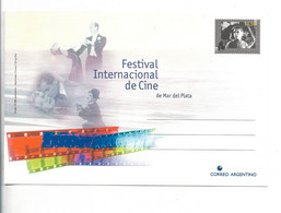 ARGENTINA 2001 INTERNATIONAL FESTIVAL OF CINEMA MAR DEL PLATA POSTAL STATIONERY - Altri & Non Classificati