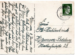 54725 - Deutsches Reich - 1944 - 5Pfg Hitler EF A OrtsAnsKte HANNOVER FLUGHAFEN - Other (Air)