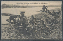 CPA MILITARIA - Englander Mit Maschinengewehr Am Yserkanal - Manoeuvres