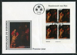 Burundi 2022, Art, Rembrandt II, BF In FDC - FDC