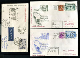 REPUBBLICA 1961 FDC CAPITOLIUM  VIAGGIO GRONCHI 3 BUSTE VIAGGIATE - 1961-70: Storia Postale