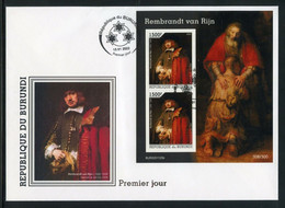 Burundi 2022, Art, Rembrandt III, 2val In BF In FDC - FDC