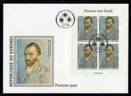 Burundi 2022, Art, Van Gogh II, 4val In BF In FDC - FDC