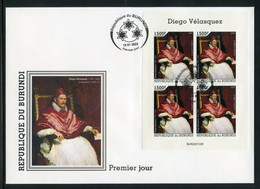 Burundi 2022, Art, Velasquez III, 4val In BF In FDC - Paintings