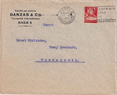 SUISSE PERFORE/PERFIN 1932 LETTRE DE BALE - Perforadas