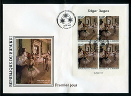 Burundi 2022, Art, Degas, 4val In BF In FDC - FDC