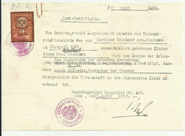 DOCUMENTO TRIBUNALE LEOPOLDSTADT WIEN  PROVA ASCENDENZA  ARIANA ( ABSTAMMUNG ) 1938 - Historische Dokumente