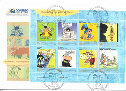 ARGENTINA 2003 HUMOR AND CARTOON III NATIONAL CARTOONS MS ON FIRST DAY COVER - Gebraucht