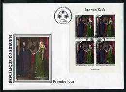 Burundi 2022, Art, Van Eyck II, Dog, 4val In BF In FDC - FDC