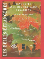 C.P.M. « RENCONTRE Avec Des ECRIVAINS  » Du 2 Au 11 Mai 1996 Les Belles Etrangères    X2 Phots - Inauguraciones