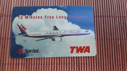 Airplane TWA  Prepaidcard Used Rare - Sprint
