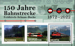 Switzerland - 2022 - 150 Years Of Feldkirch–Schaan–Buchs - Mint Souvenir Sheet (Swiss Edition) - Nuovi