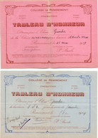 Collège De Remiremont 88 - 2 Inscriptions Au Tableau D'honneur - Vosges - Diploma & School Reports