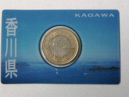 JAPAN 2014 (26) 500 YEN  KAGAWA - COINCARD - SIN CIRCULAR - NEUF - NEW - Japan