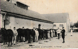 BESANCON - 4me Régiment D'Artllerie - Le Pansage. Edition Cantine Valloire. Cachet Postal De Besançon. Bon état. 2 Scan. - Besancon