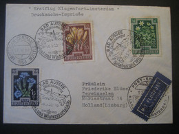 Österreich 1948- Post-Erstflug Am 17.5.1953 Klagenfurt - Amsterdam Gelaufen Mit Mi. 869, 870 Und 876 Nach Holland - Primeros Vuelos AUA