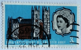 Grande Bretagne Great Britain 1966 Abbaye De Westminster Abbey Yvert 435 O Used - Abbeys & Monasteries
