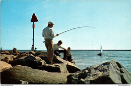 Rhode Island Galilee Fishing Off The Rocks - Andere & Zonder Classificatie