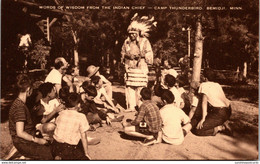 Minnesota Bemidji Camp Thunderbird Words Of Wisdom From The Indian Chief - Scouting